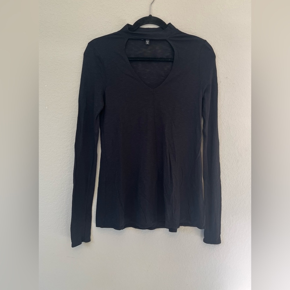 Express Long Sleeve, Cut-out, Black, XS